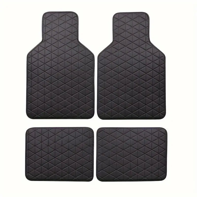Stylish, Front & Rear Seat Protection,4-Piece Set Pu Leather