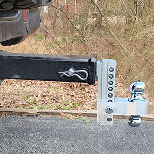 :Trailer hitch ball mount is designed using powder coated aircraft-grade aluminum. which grants long-lasting defense against rust, wear and corrosion  Fits 2.5 Inch Receiver,8-Inch Drop/Rise Drop Hitch, 2