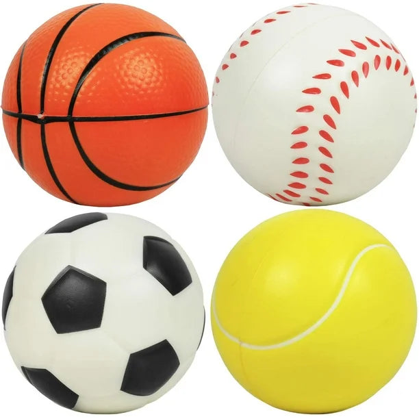 Made of soft PU foam, safe for young children     Ball diameter - 4 inches, Set of 4 Soft Balls for Toddlers 4