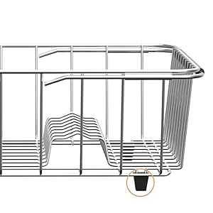 It is easy to clean and can be rinsed with flowing soapy water or easily wiped clean with a damp cloth.Steel Utensil Holder, Dish Drying Rack 201D x 41W x 86H