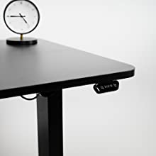 Black 3-Piece Table Top, electric Height Adjustable DESK