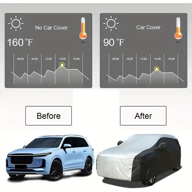 Car Cover For Automobiles, Outdoor Car Cover Sun UV Snow Wind Protection