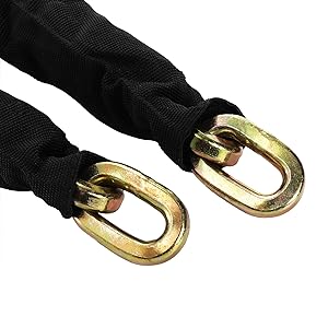 security chain is resistant to sawing and the welded finish makes prying insurmountable.3/8
