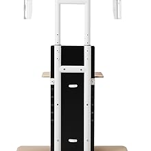 TV stand height ranges from 1258-1408mm, with a max 25-degree Swivel to match the height and angle of the sofa,  Swivel TV Mount for 45-70 inches Screens Home Office TV Stand with Storage
