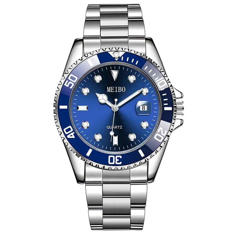 Watches for Men Diamond Casual Stainless Steel Luxury Business Dress Classic Date Analog Quartz Wrist Watches