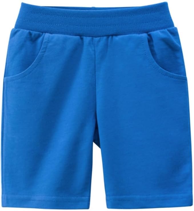 With an adjustable drawstring design, these baby boy shorts can be tightened or loosened to fit your child's comfort needs, Boys Cotton Sport Jogger Shorts,Kids Summer Solid Active Short Pants