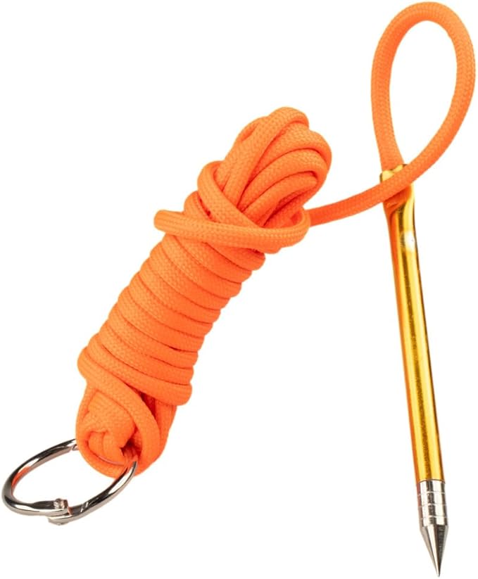 Stringer Fish Holder with Metal Threading Needle and 1 Inch Split Ring, 10 feet in overall length from end to end