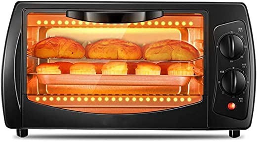 MingrXieh 30L Mini Electric Oven, Adjustable Temperature 70-230℃ and 60 Minutes Timing Household Multifunctional Baking/Fermentation/thawing Electric Oven Tempered Glass Door and Accessories 1600W,