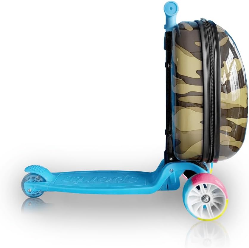 . The luggage print is protected by a layer of clear coat which also gives it a beautiful glossy shine,  Suitcase for Kids - Cute Lightweight Kids Luggage with Wheels