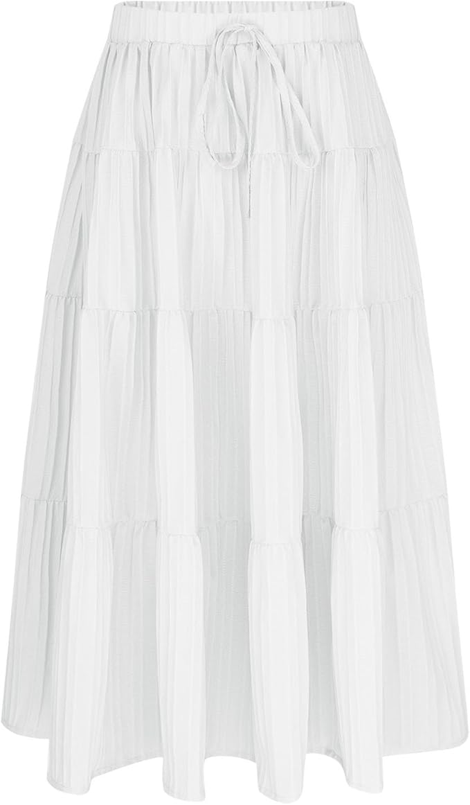 Skirt for Girls Long Long Sport Athletic Running Thin Bow Tie Flowy Pleated Tie Knot Plain Skirt,  Girls Long Long Sport Gym Jogger Thin Bow Tie Flowy Ruched Tie Knot Basic