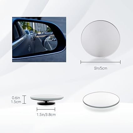 Rear View Mirror for Universal Cars, Blind Spot Mirrors,360°Rotatable Round HD Glass