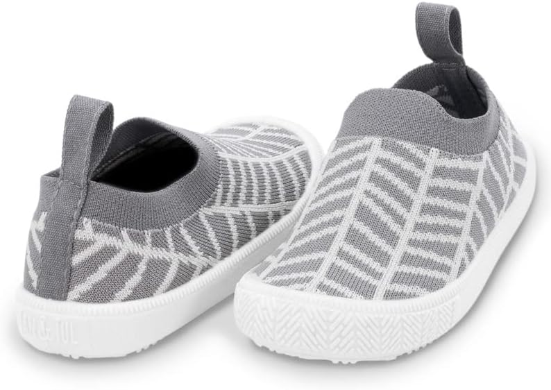 Kids' shoes with removable insole for easy cleaning. Remove insoles and wash on normal cycle. Air dry is recommended. The elastic opening around the ankle makes it easy to slip on and off - even for chubby baby feet.