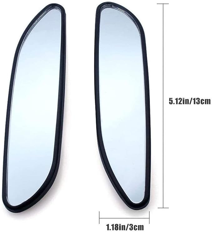 Mirrors Convex Rearview Mirror, maximize your view with wide angle in car, eliminate blind spots, flexible convex shape of blind spot mirror helps you to forecast the next surroundings to avoid any accident or collision 360 Degree