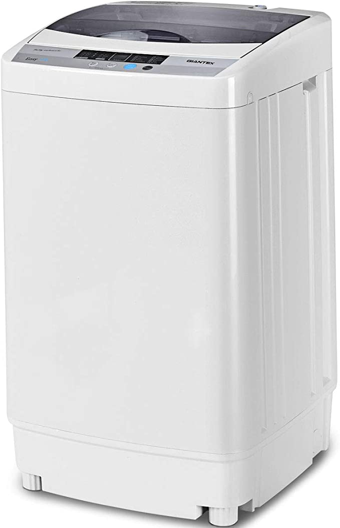Full-Automatic Washing Machine Portable Compact 1.34 Cu.ft Laundry Washer Spin with Drain Pump