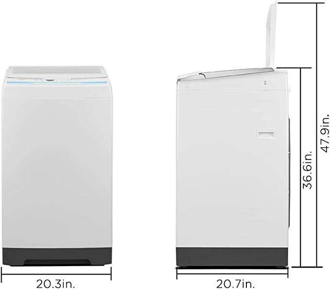 Portable Washing Machine, 11lbs Capacity Fully Automatic Compact Washer with Wheels