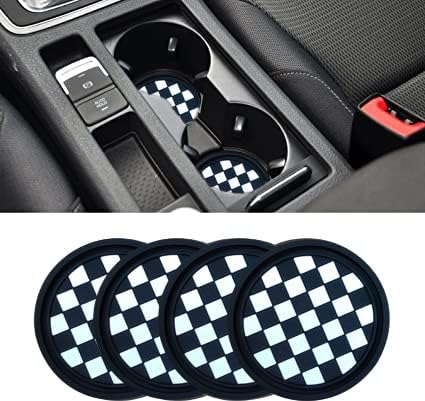 Coasters Non-Slip Rhinestone Drink Coasters,  2.75 inches in diameter and 0.3 inches thick. This silicone cup holder fits most car cup holders and is the same size as similar mats on the market. Please measure your car cup holder size before purchasing
