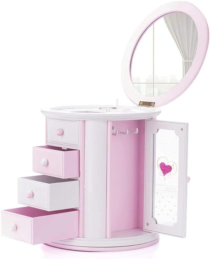 This jewelry box will plays the classic rhythm, Necklace Storage Case for Little Girl Toddler Children Gift