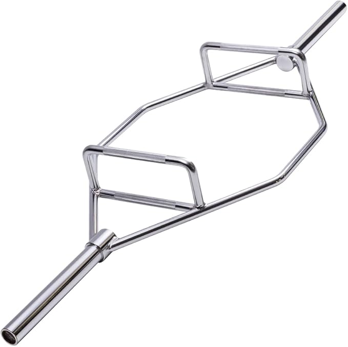 Our trap bar features comfortable, non-slip handles with optimal spacing, Fitness Olympic Trap/Hex Bar - Two-Handle for Squats, Deadlifts,AND MORE