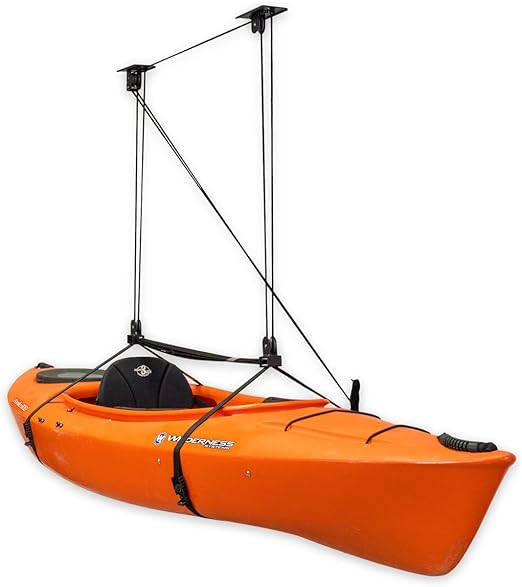 Heavy Duty Holds 150 lbs, Indoor Organizer, kayak with just one person. Heavy-duty straps and independent ceiling brackets mean you can adjust the setup to fit the size of your kayak