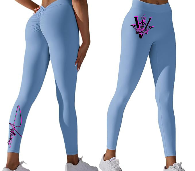 V - Workout Leggings for Women, Squat Proof High Waisted Yoga Pants 4 Way Stretch, Buttery Soft