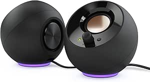 Recommended uses for product: For Computers, 2.0 USB-C Powered PC Speakers with RGB Lighting,