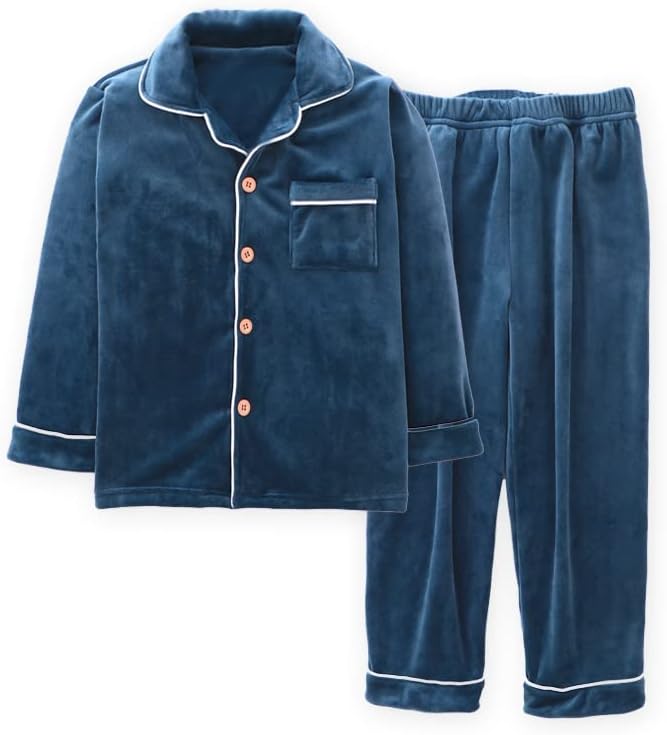 The winter pajamas is fashionable, gorgeous, fluffy, luxurious,and timeless, perfect gift for your toddlers, little and big boys and girls.  Kids' Winter Pajama, Coral Fleece Button Down PJS, Boys Girls