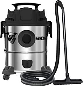 Heavy-Duty Stainless Steel Semi- Commercial Shop Vacuum System Powerful 5 Peak HP Motor, 63.5''