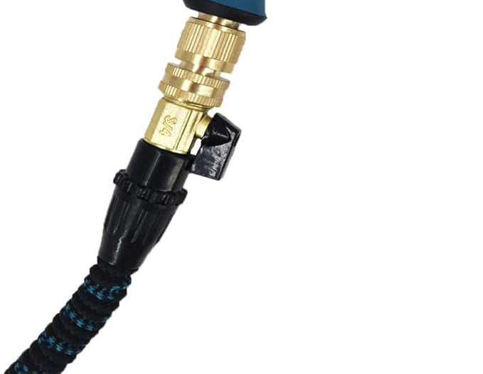 PACK OF 5, Precision design garden hose thread, can tightly fit the hose, totally leak proof,  Solid Brass 3/4 inch GHT Thread Easy Connect
