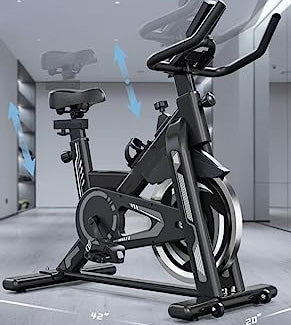Magnetic Resistance Pro Stationary Bike 350Lbs Weight Capacity Indoor Cycling Bike, Comfortable Seat Cushion, Multi - grips Handlebar, Heavy Flywheel Upgraded Version
