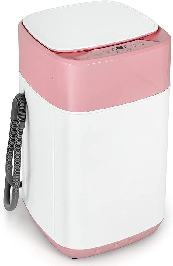 Giantex Full Automatic Washing Machine, 2 in 1 Portable Laundry Washer and Dryer Combo 8lbs, 1.0 cu.ft 6 Programs 6 Water Levels Built-in Drain Pump, Top Load Washer Apartment Dorm