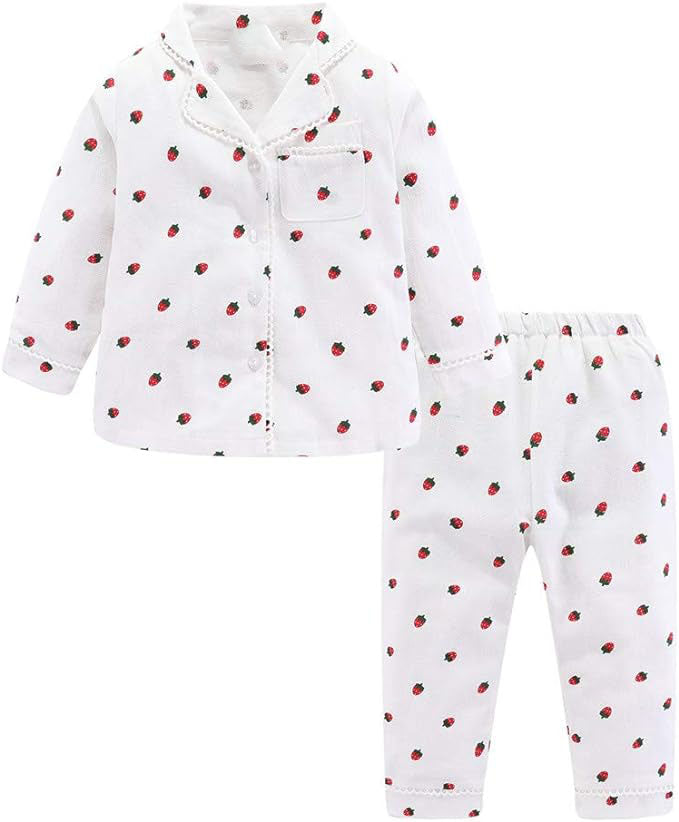 Our adorable Girls Pajamas Set, designed to provide ultimate comfort and style for your little one's bedtime routine. Boutique Girls Boys Pajamas Set Collared Long Sleeve Sleepwear