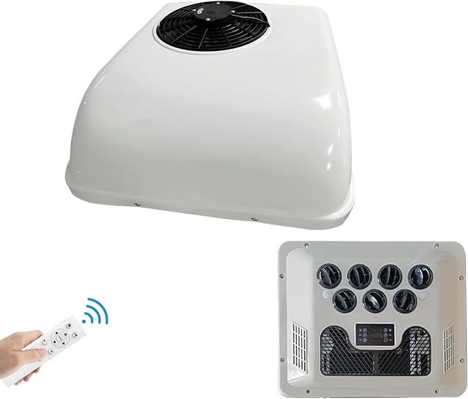 Conditioner 12volt ac Unit Fit for Truck electric air conditioning is suitable for trucks, RVs, excavators, box trucks, agricultural machinery, engineering vehicles, camping vehicles, ships, etc 8800BTU