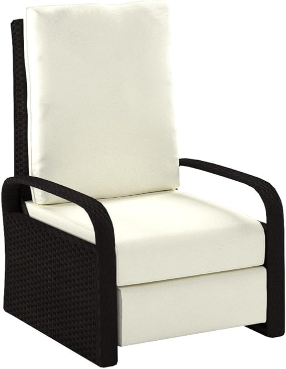 excellent tight weave and clean bottom weave make the wicker chair looks beautiful and gorgeous for your Garden and patio Recliner Chair with 5.11