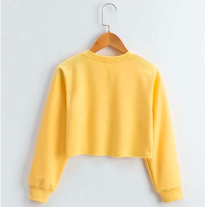 a short top will make kids looks have a better proportion.Cute Long Sleeve Printings Fashion Pullover Shirt