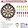 spin around to play an unique kid darts game with colorful graphic on the other side, Dart Board Set for Kids, Indoor Outdoor Game Dart Game with 12 Darts,