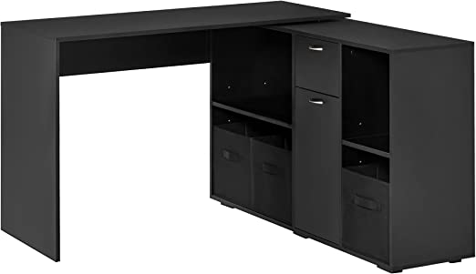 Desk Home Office Table with Storage Shelf Drawer