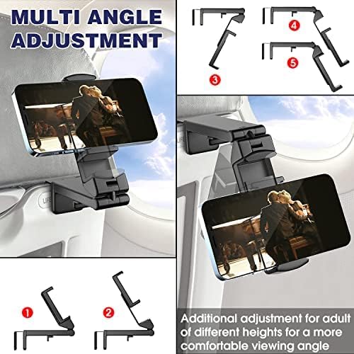 Enjoy watching movies in the bedroom, cooking in the kitchen, working out in the gym, working in the office, and even traveling on the road.Travel Essential Accessory Foldable Portable Phone Stand for Desk Flying Compatible with iPhone 15 Pro Max Airplane