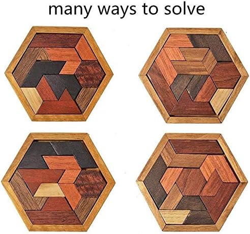 Great For Recreation, Entertainment, Parties and Parent-Child Bonding Time. Classic Chinese Handmade Wooden Puzzle for Children and Adults & Brain Teaser