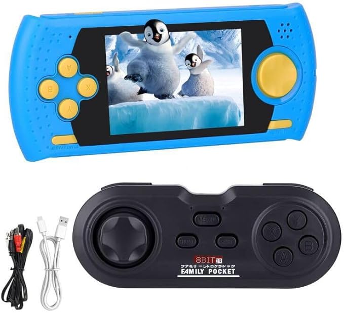 3.0'' HD Screen Preloaded 300+ Classic Retro Video Games with Wireless Handle