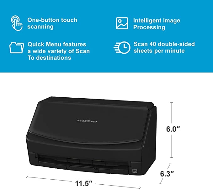 Fujitsu SP-1130Ne Easy-to-Use Colour Duplex Document Scanner with Automatic Document Feeder (ADF) and Twain Driver