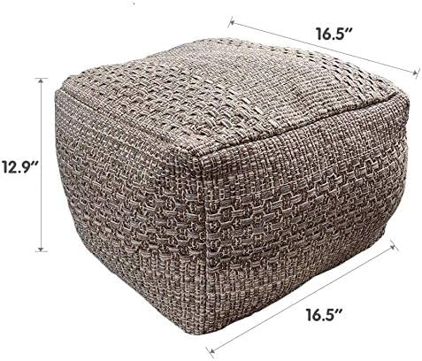 pouf can provide you with the most comfortable and relaxing experience 16.5x16.5x13 inches.Ottoman Pouf Footstool, Removable Pouf, Bohemia Pouf,