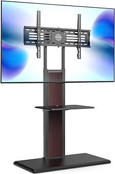 Flexible shelf can be mounted and adjusted or detached, Tall TV Stand with Concealed Storage