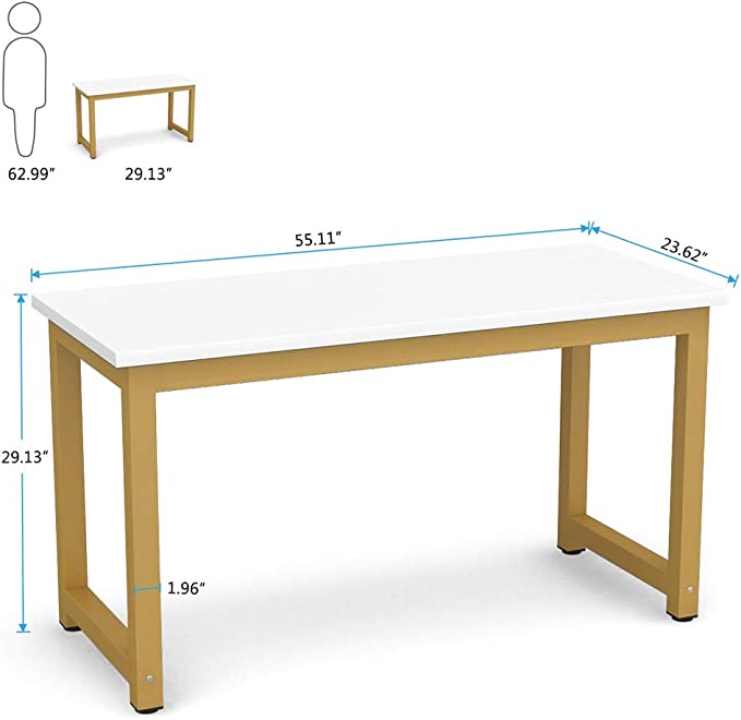 Computer Table Study Writing Desk for Home Office, Large Office Desk