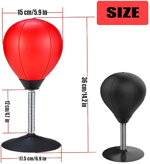 punching ball has a total height of 35cm/13.8inch, a connecting rod of 13cm/5.1inch,Heavy Duty Stress Relief Boxing Bag Funny