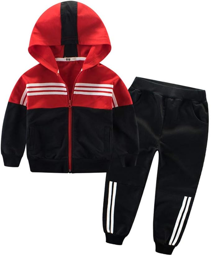 Zipper closure,three stripe design,ribbed cuffs on jacket and pants,easy to wear.Your kids will look very attractive and fashion!