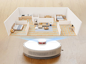 Robotic Vacuum with 4000 Pa Suction and lidar Navigation Compatible with Alexa Wi-Fi Connected