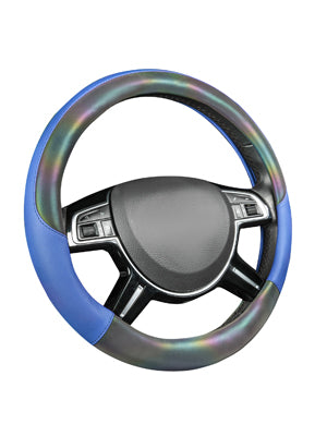 Comfortable Handle And Grip Feeling It's comfortable and soft PU leather Feel Very comfortable when driving. Protect your hands, Glossy Color Changing PU, Anti-Skip Veins Design