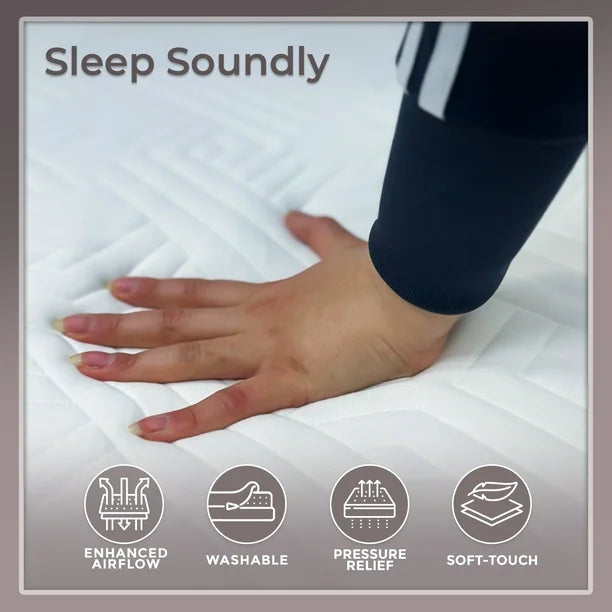 Twin Mattress, Made in Canada Firm Feel Sleep Cool Gel infused Supportive & Pressure Relief Mattress, CertiPUR-US® Certified Foam, 4 Inch Twin