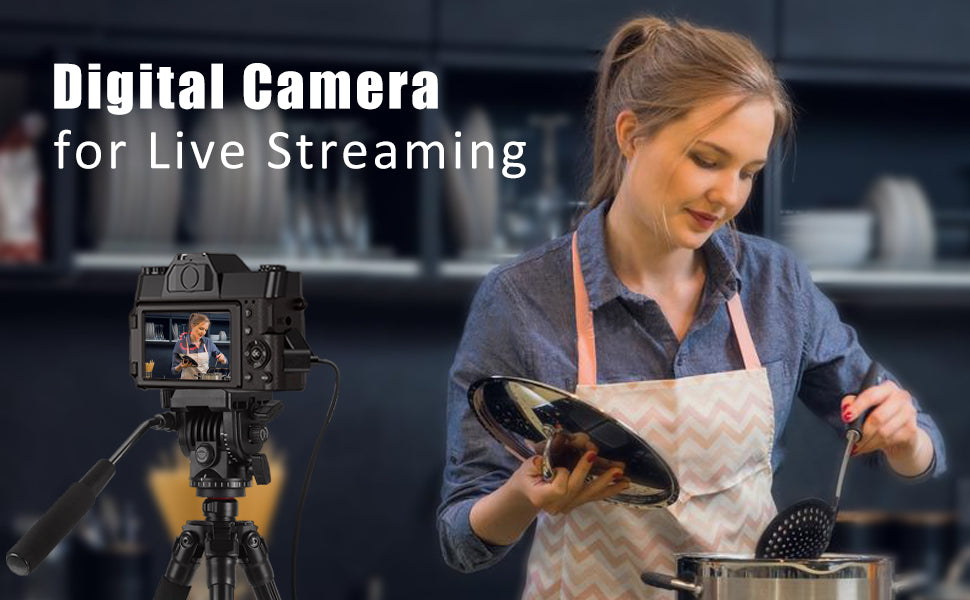 Vlogging Camera, Acoletty Digital Camera for Photography, YouTube Vlog Camera 4K Ultra HD 48MP with SD Card, 16X Digital Zoom, 180 Degree 3
