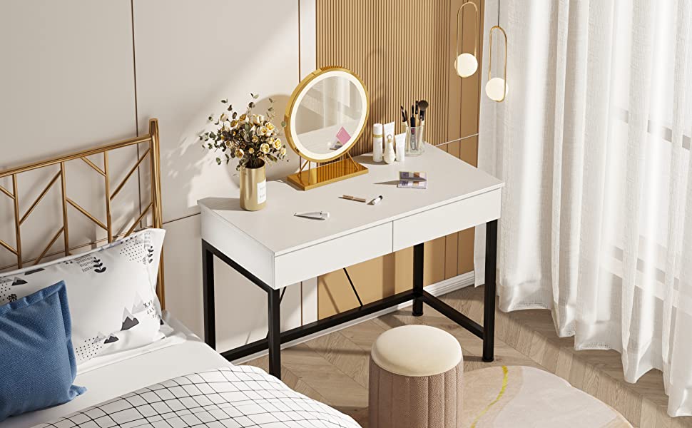 Laptop Table Made of Wood and Metal, Workstation Stand desk